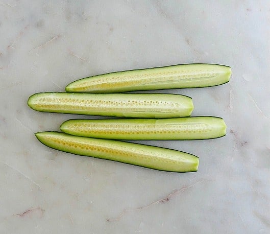 How To Chop Cucumber In Thin Slices 