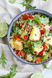 Quinoa Arugula Salad with Pineapple - It's a Veg World After All®