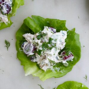 rotisserie chicken salad lettuce cups