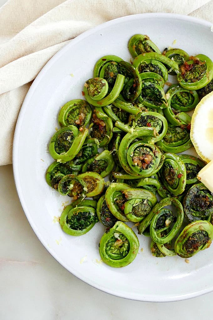 sauteed fiddlehead ferns