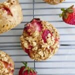 strawberry rhubarb oatmeal muffins
