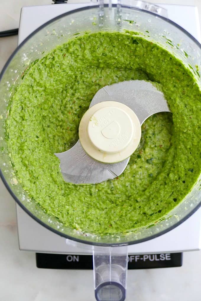 ramp pesto in a food processor