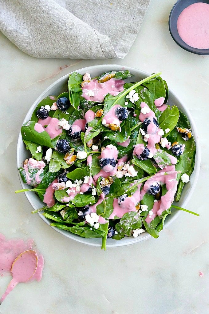 blueberry spinach salad