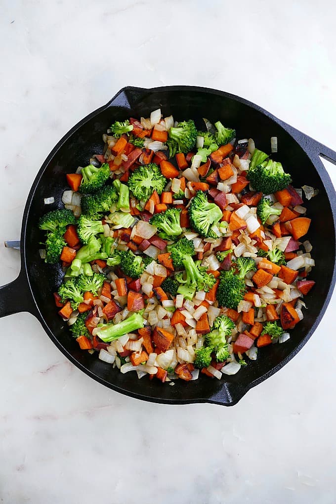 Broccoli and Sweet Potato Frittata - It's a Veg World After All®