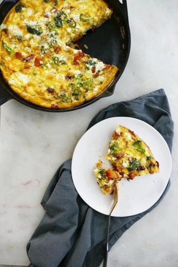 Broccoli and Sweet Potato Frittata - It's a Veg World After All®