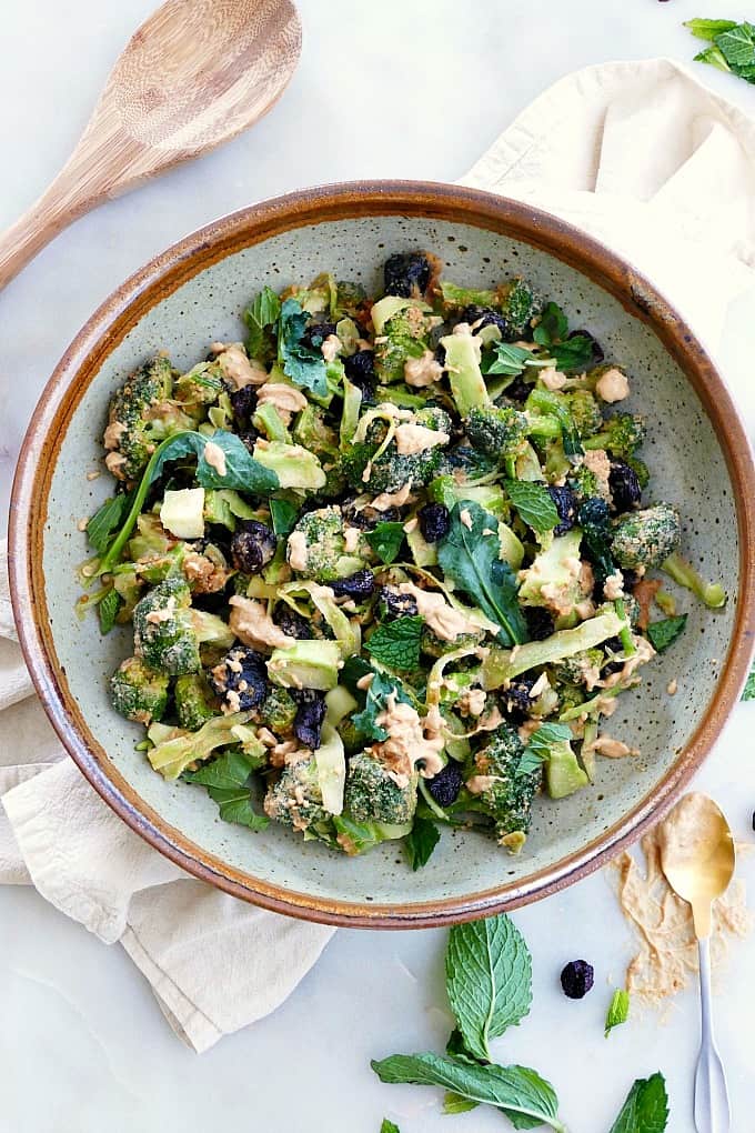 broccoli salad with peanut dressing