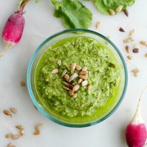 radish green pesto