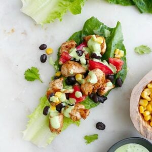 southwest healthy chicken lettuce wraps