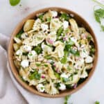 spinach artichoke pasta salad