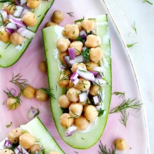chickpea salad cucumber boats