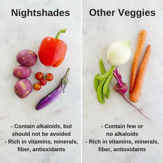 nightshades vs other veggies comparison