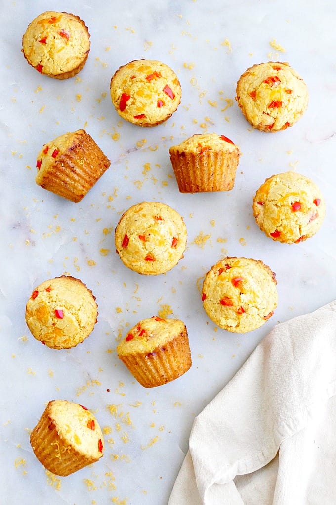 bell pepper and cheddar savory muffins
