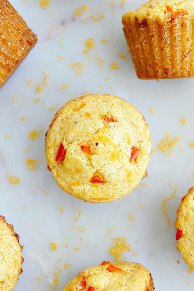 bell pepper and cheddar savory muffins