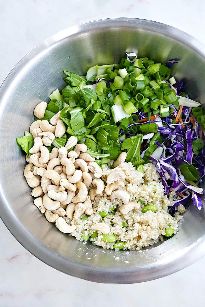 salad ingredients in a bowl