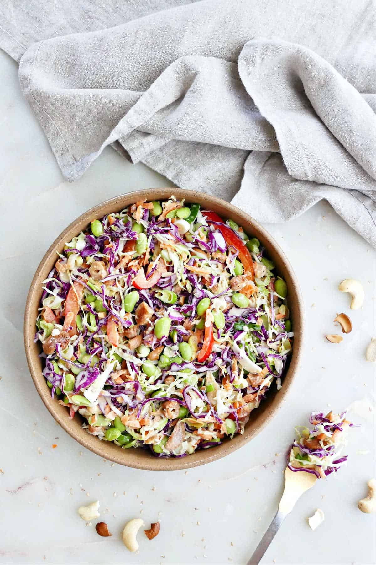 cashew cabbage salad