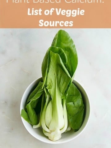 bok choy with text overlay