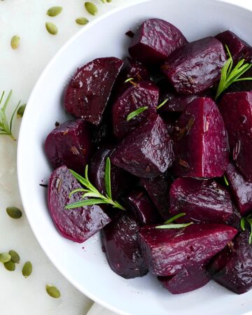 rosemary honey slow cooker beets
