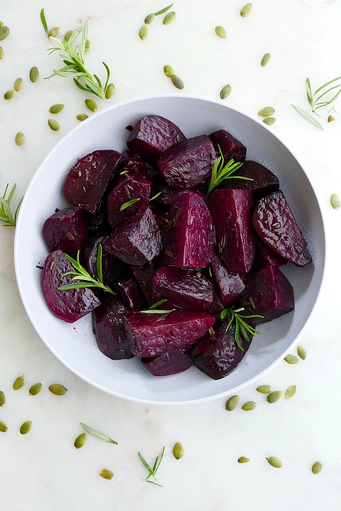 rosemary honey slow cooker beets