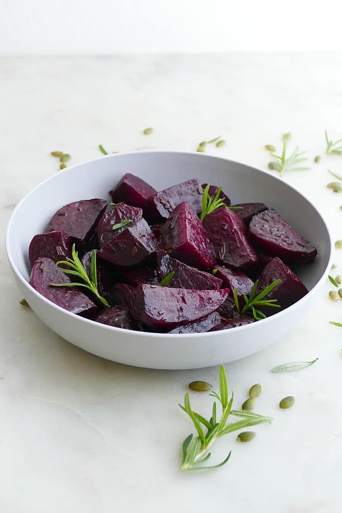 rosemary honey slow cooker beets