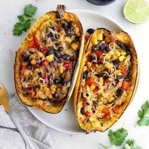 spaghetti squash burrito bowls