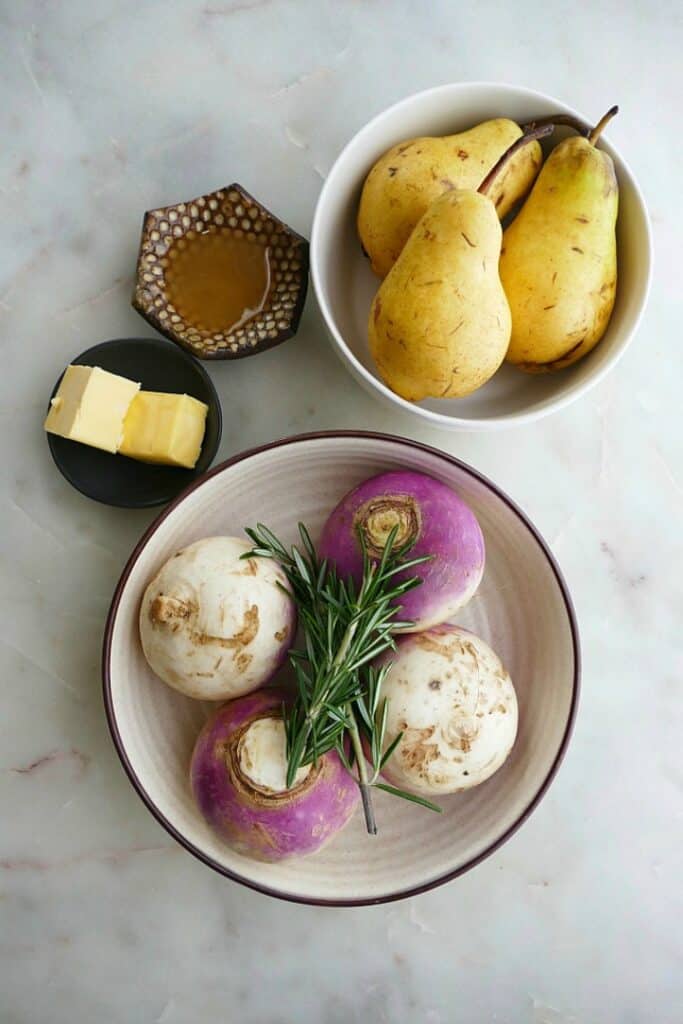 Roasted Turnips and Pears with Honey Butter - It's a Veg World After All®