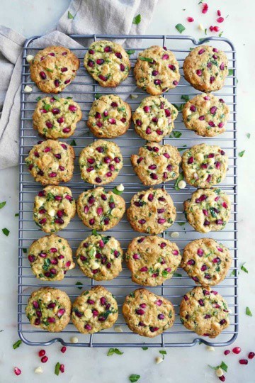 White Chocolate Chip Spinach Cookies - It's a Veg World After All®