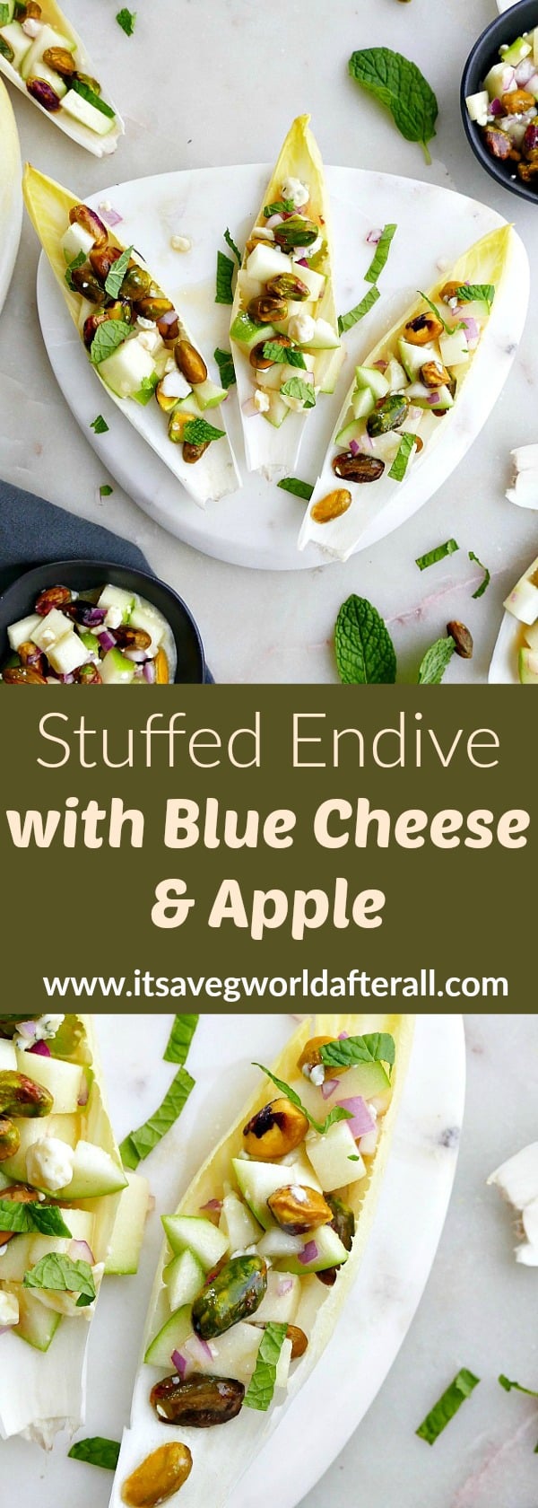 Stuffed Endive Appetizer with Blue Cheese and Apple It's a Veg World