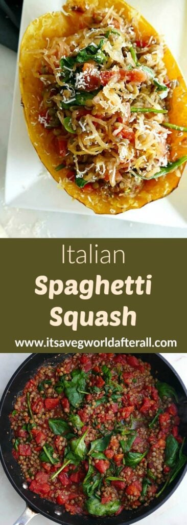 Vegetarian Italian Spaghetti Squash Boats - It's a Veg World After All®