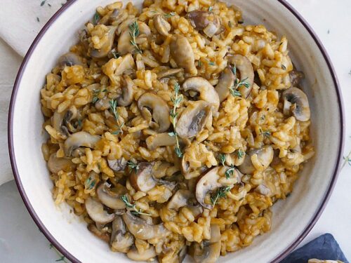 How to Make the Best Vegan Mushroom Risotto - garden grub