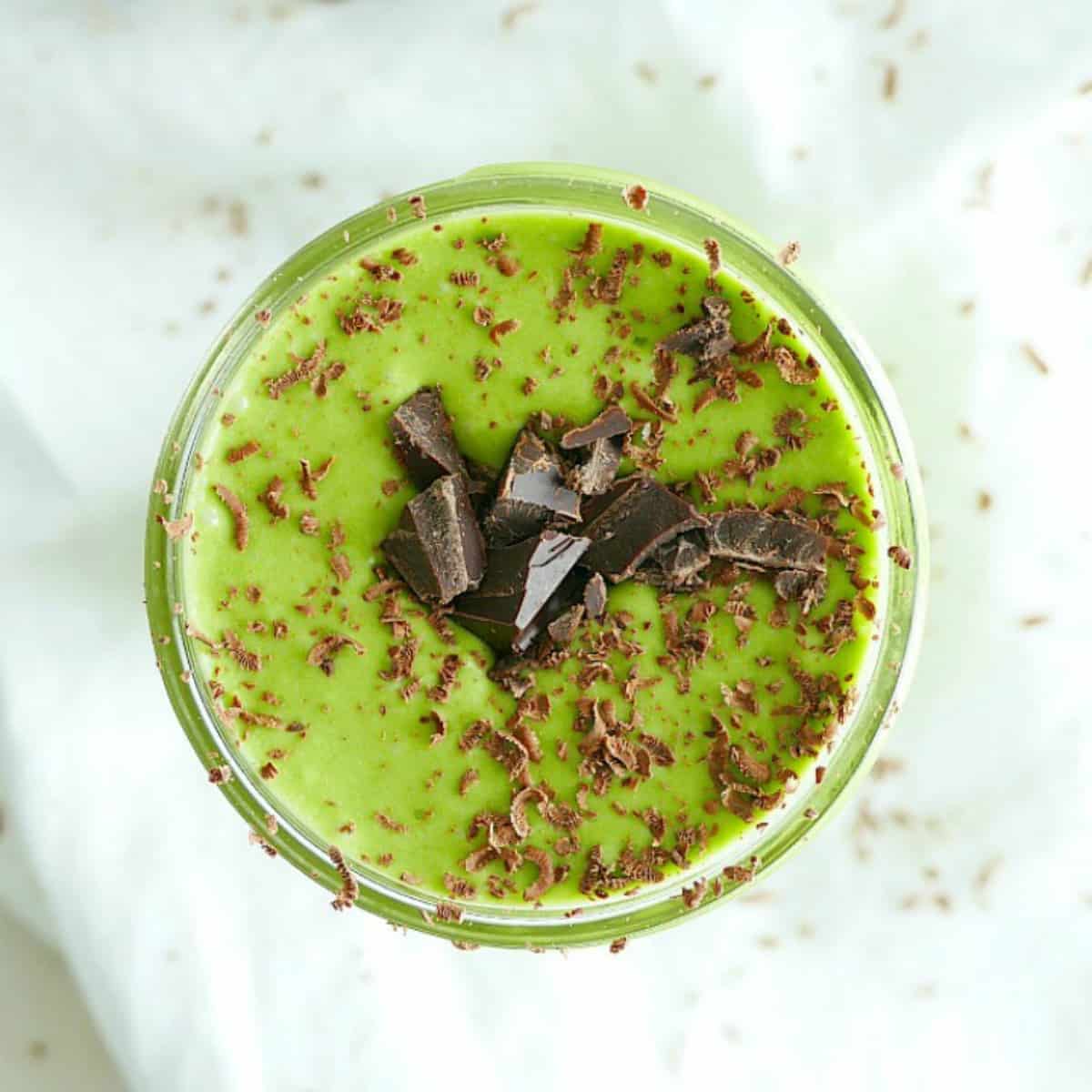 Healthy Shamrock Mint Banana Smoothie - It's a Veg World After All®