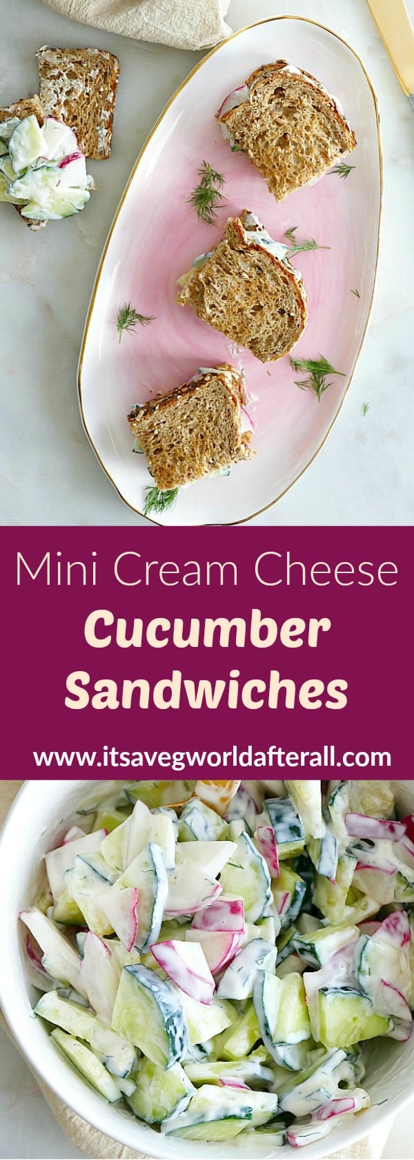 Mini Cucumber Sandwiches with Dill Cream Cheese It's a Veg World