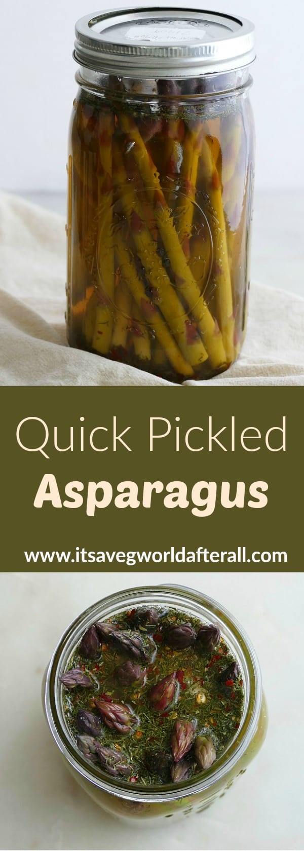 Easy Refrigerator Pickled Asparagus Recipe It's a Veg World After All®