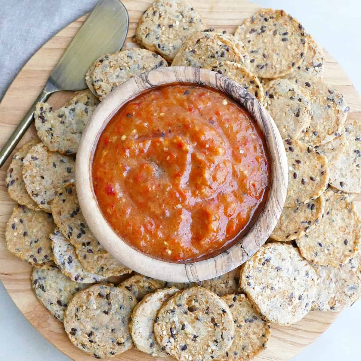 Roasted Eggplant Red Pepper Dip It S A Veg World After All®