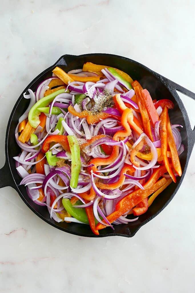 Fajita Veggies (Chipotle Inspired) It's a Veg World After All®