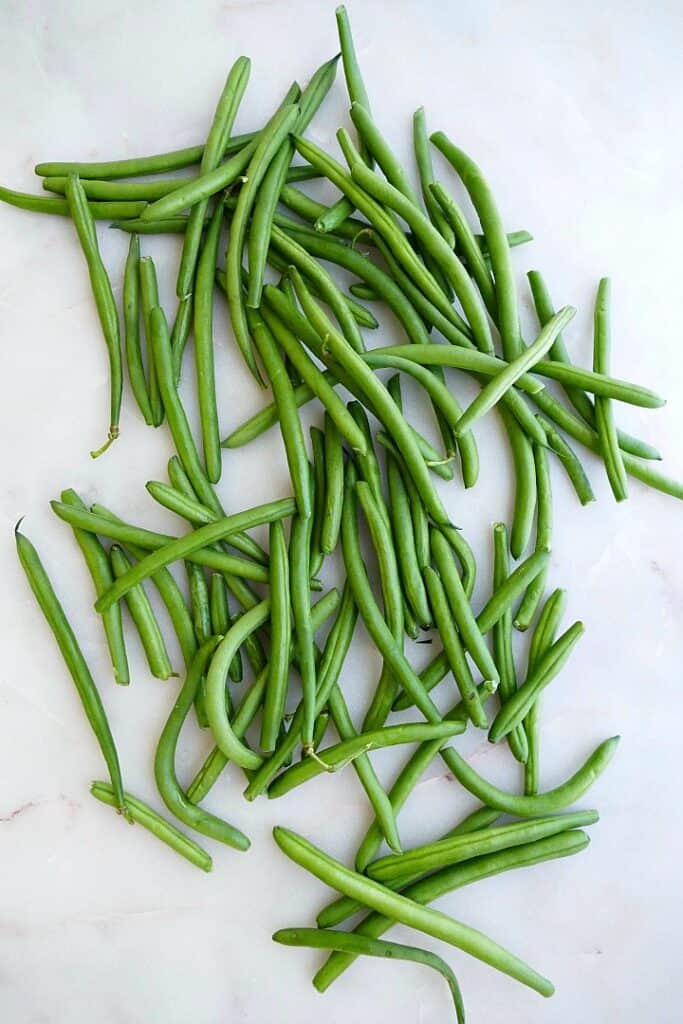 Herb And Garlic Butter Green Beans - It's A Veg World After All®