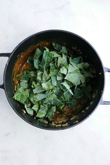 Lentil Risotto with Collard Greens - It's a Veg World After All®