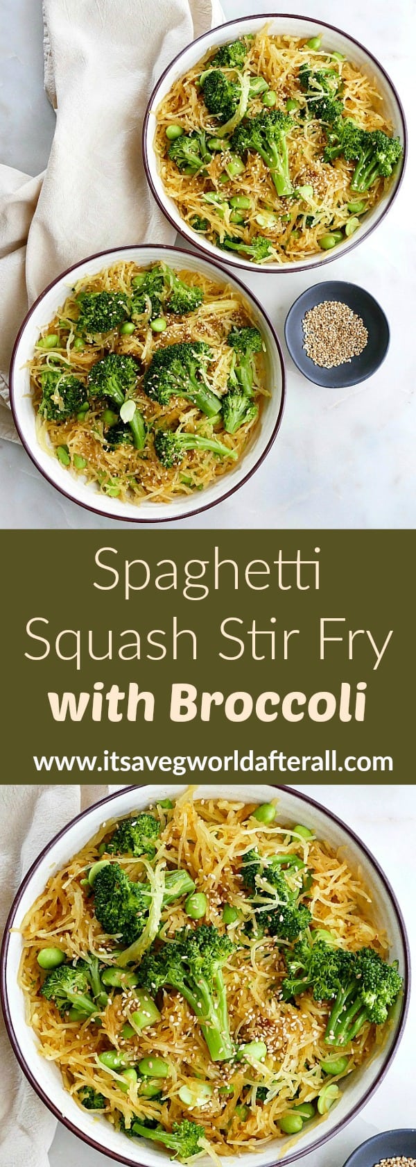 Spaghetti Squash Stir Fry with Broccoli and Edamame - It's a Veg World ...