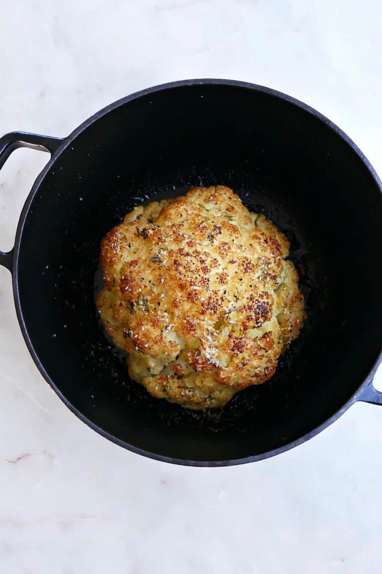 Baked Whole Cauliflower With Cheese - It's A Veg World After All®