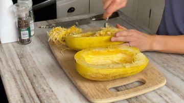 How to Cut Spaghetti Squash (+ Cooking Tips) - It's a Veg World After All®