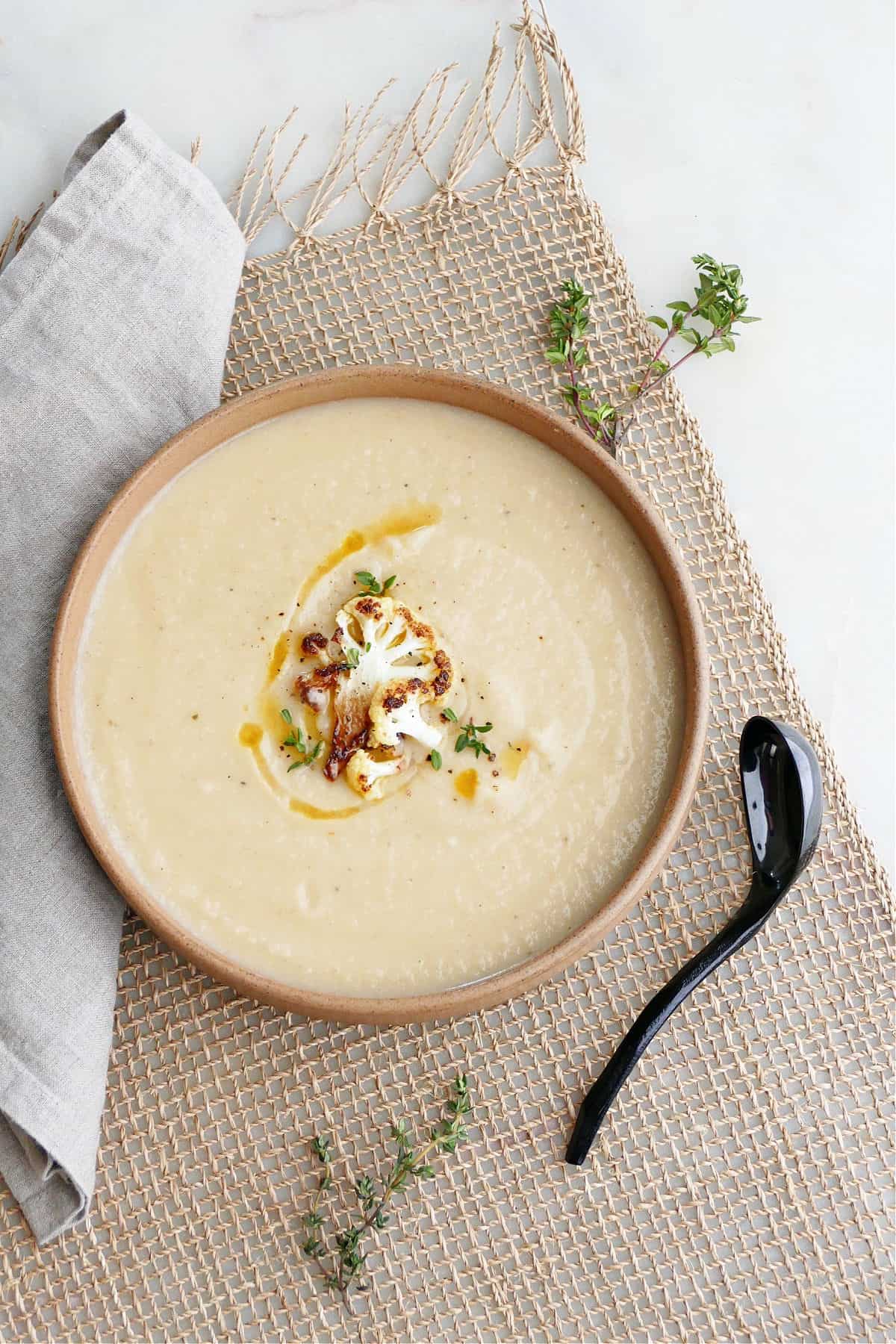 Vegan Cauliflower and Parsnip Soup - It's a Veg World After All®