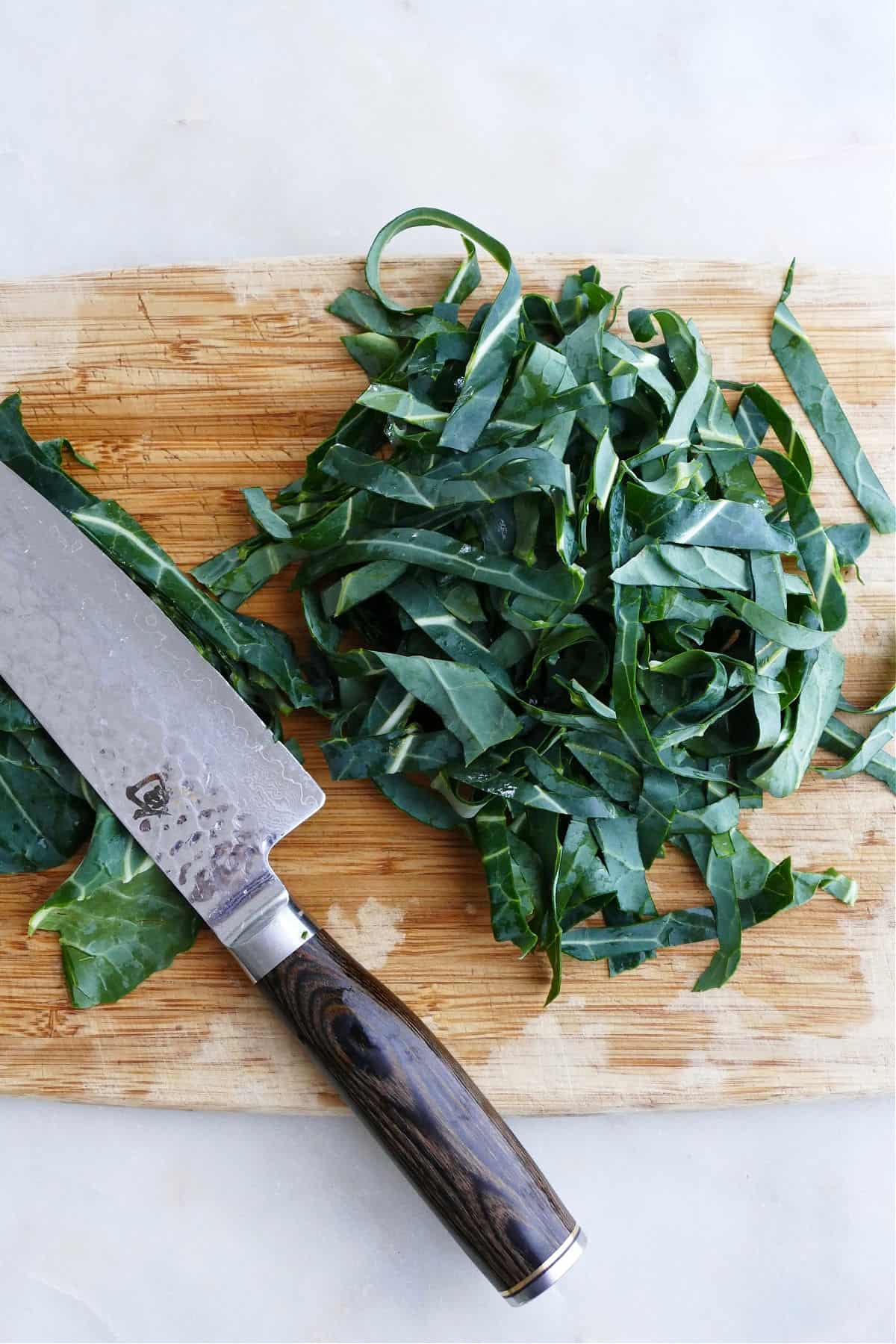 Marinated Collard Greens Salad - Cozy Peach Kitchen