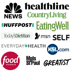 logos from news publications and websites spread out on a white background