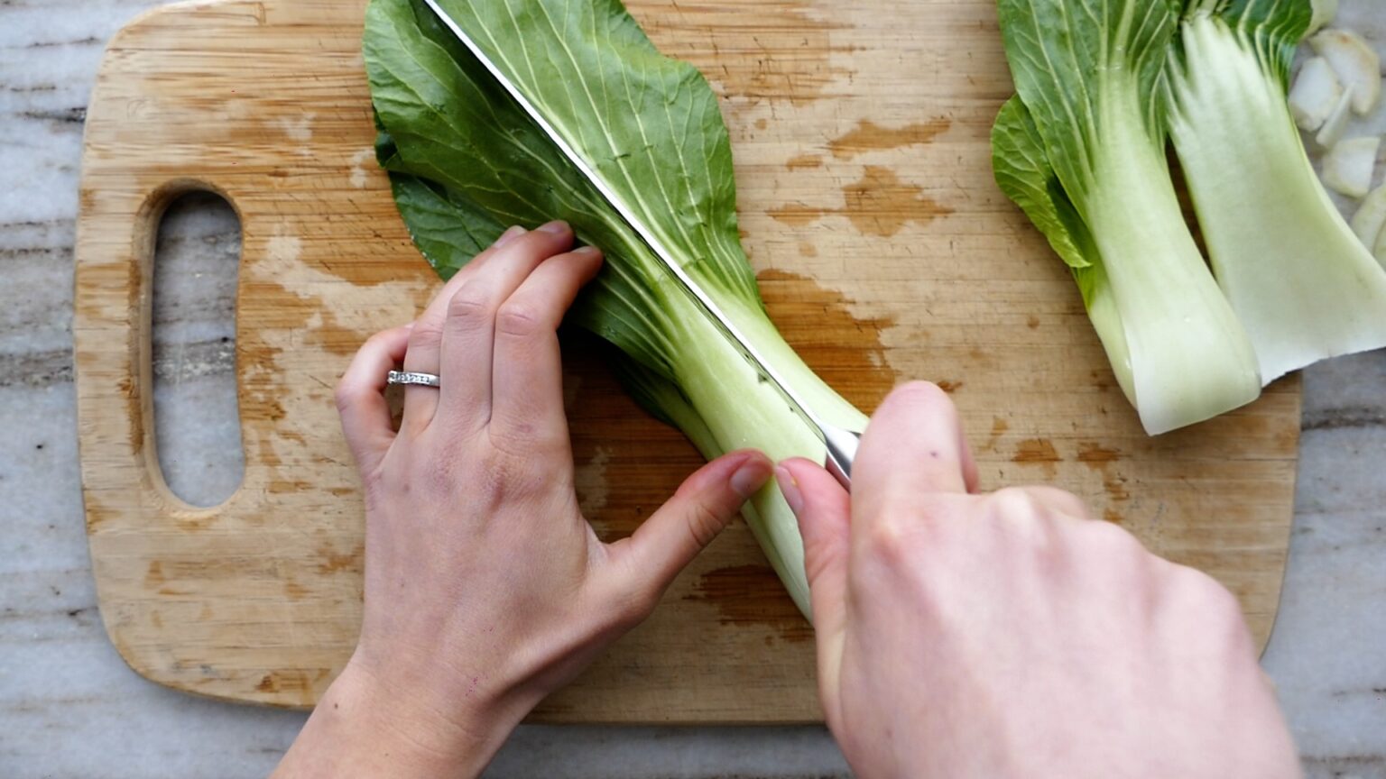 How to Cut Bok Choy It's a Veg World After All®
