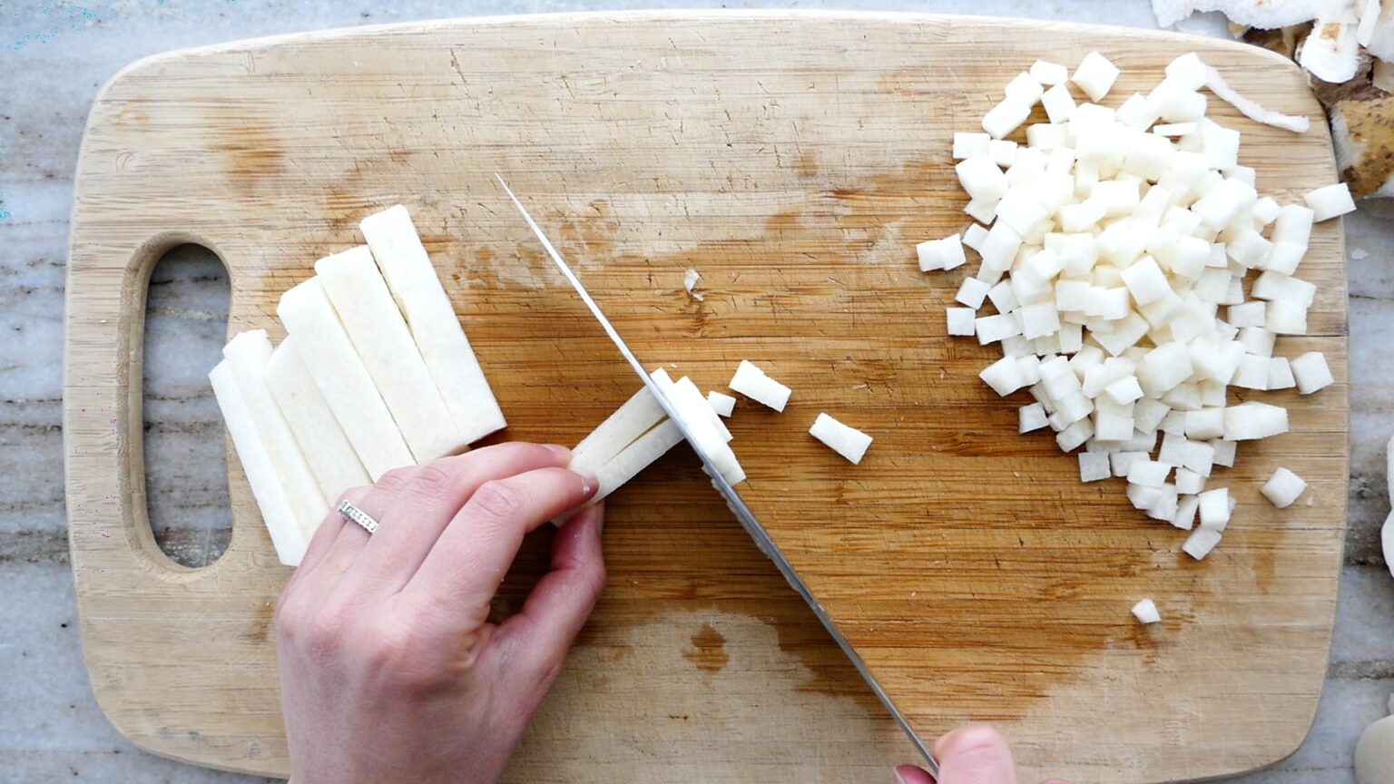 How to Cut Jicama (Photos and Video) - It's a Veg World After All®