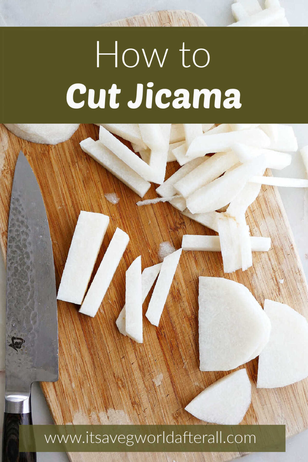 How to Cut Jicama (Photos and Video) - It's a Veg World After All®