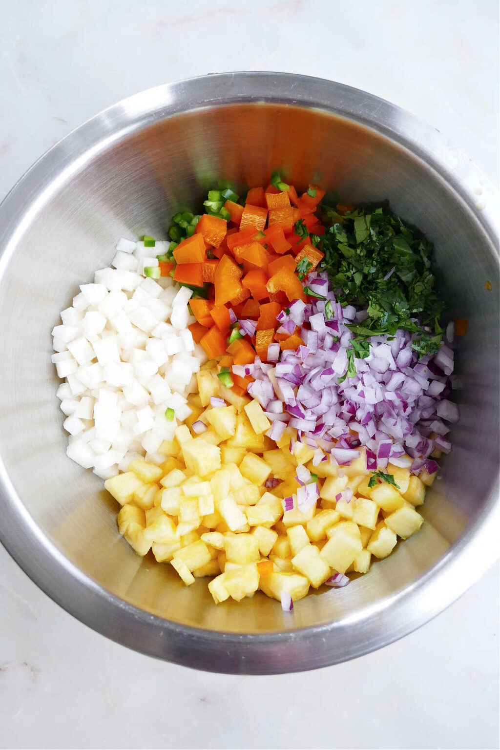 Homemade Pineapple Jicama Salsa It's a Veg World After All®