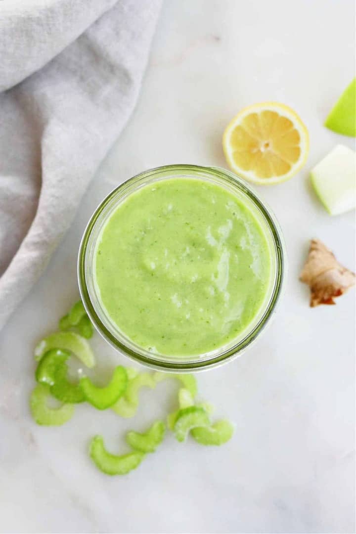 Celery Smoothie with Apple and Banana It's a Veg World After All®