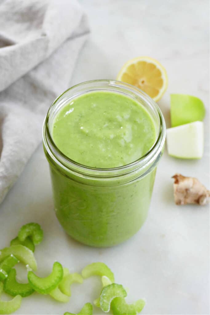 Celery Smoothie with Apple and Banana It's a Veg World After All®