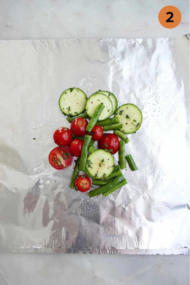 Grilled Cod Foil Packets with Vegetables It's a Veg World After All®