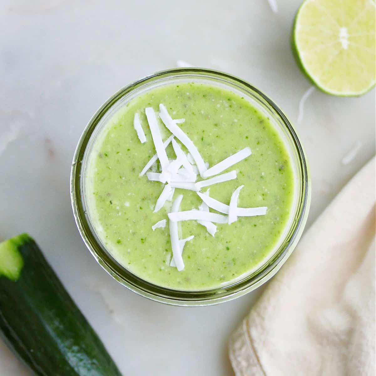 Cucumber Smoothie with Pineapple and Banana - It's a Veg World After All®